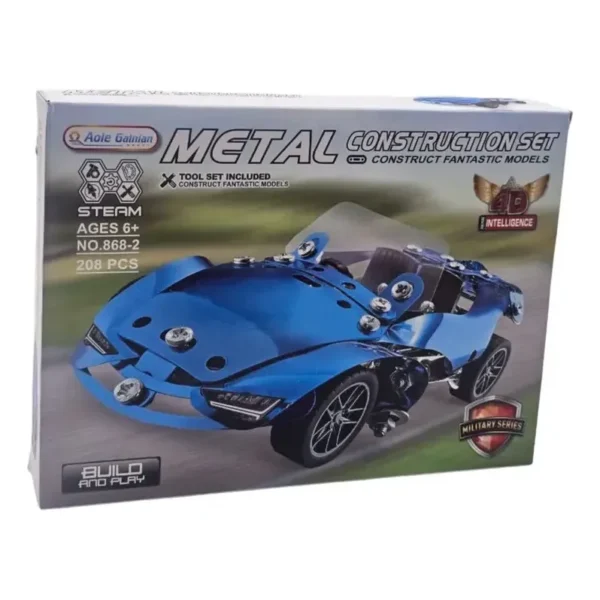 Kit De Montar Carro De Metal Educativo 208 Peças