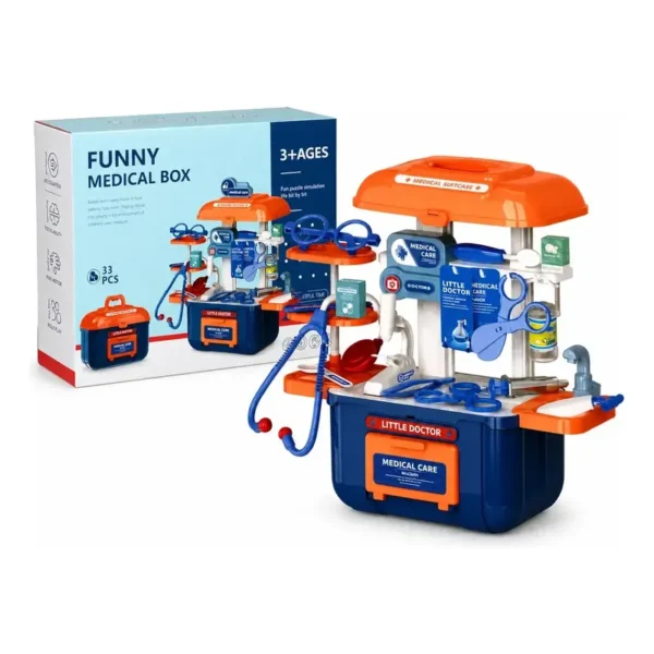 Maleta De Brinquedos Medical Box 33 Peças Funny